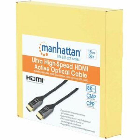 Imagen de IC - CABLE HDMI 2.1 FIBRA OPTICA 15M 8KA60HZ CERTIFICADO