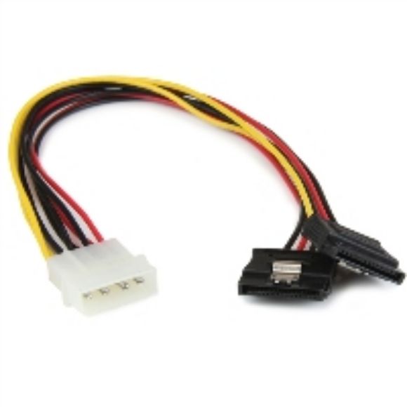 Imagen de PAQ. C/2 - STARTECH - CABLE 30CM ADAPTADOR CORRIENTE LP4 MOLEX A DOBLE SATA CON SEGUR.