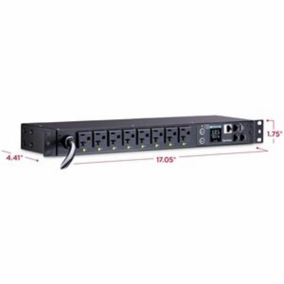 Imagen de CYBER POWER - SWITCHED PDU 1U 20A 120V NE MA L5-20P 8 NEMA 5-20R