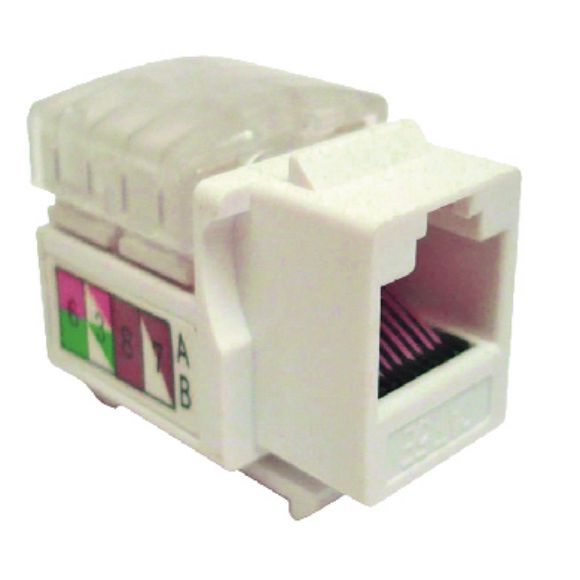 Imagen de PAQ. C/3 - DTC - B-ROBOTIX - JACK CAT 6 KEYSTONE BLANCO 