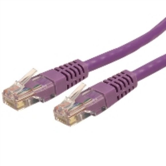 Imagen de PAQ. C/2 - STARTECH - CABLE 4.5M RED UTP RJ45 CAT6 ETHERNET GIGABIT MOLDEADO MORADO.