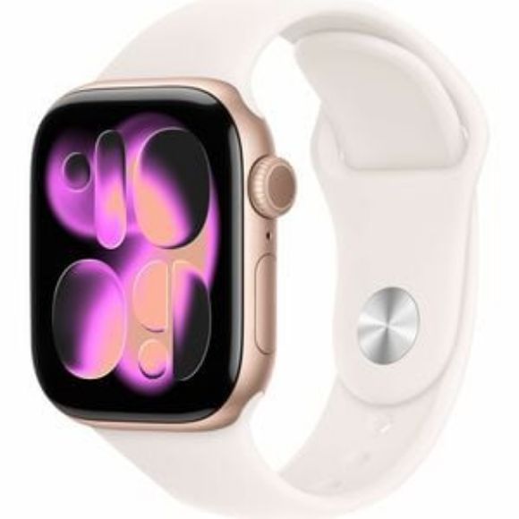 Imagen de APPLE - APPLE WATCH SERIES 11 GPS 42 M ORO ROSA CON CORREA DEPORTIVA LIGHT