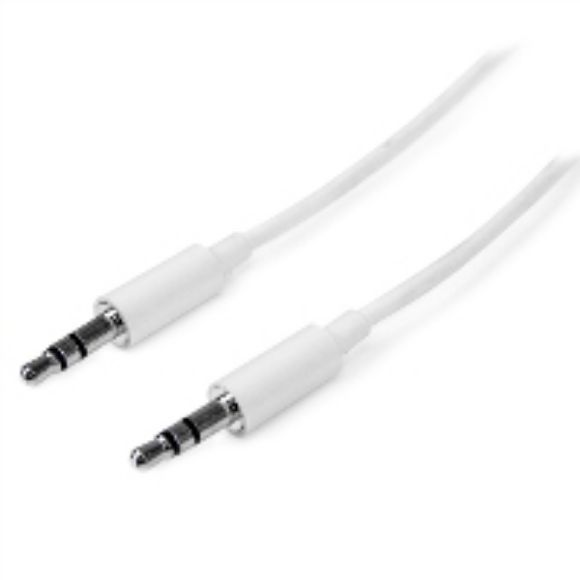 Imagen de PAQ. C/5 - STARTECH - CABLE 1M AUDIO ESTEREO 3.5MM MINIJACK PLUG MACHO MACHO .