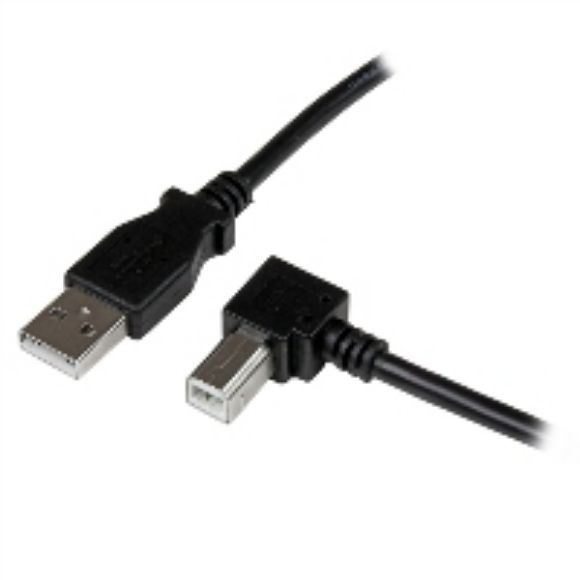 Imagen de PAQ. C/2 - STARTECH - CABLE USB 1M IMPRESORA USB A USB B ACODADO ANGULO DERECHO .