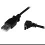 Imagen de PAQ. C/2 - STARTECH - CABLE 2M MINI USB B A USB A ACODADO HACIA ABAJO ADAPTADOR