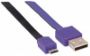 Imagen de PAQ. C/10 - IC - CABLE USB V2 A-MICRO B BLISTER PLANO 1.0M MORADO/NEGRO.