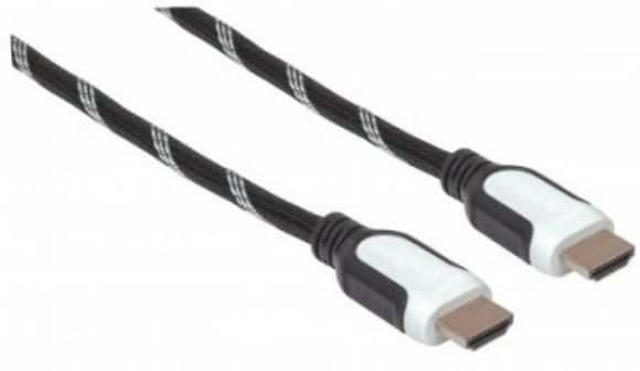 Imagen de IC - CABLE HDMI TEXTIL3.0M ETHETNET 3D 4K M-M VELOCIDAD 2.0 NEG/BLA