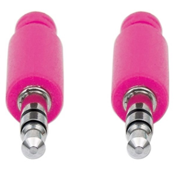 Imagen de PAQ. C/10 - IC - CABLE ESTEREO A IPOD M-M 1.0M TEXTIL ROSA/MORADO 1.0M BLISTER