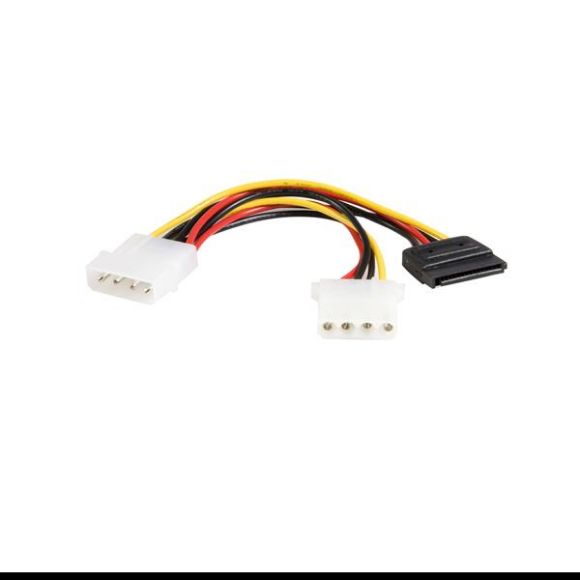 Imagen de PAQ. C/2 - STARTECH - CABLE ADAPTADOR ALIMENTACION 15CM LP4 A PCI-E 6PIN DE TARJETA.
