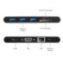 Imagen de STARTECH - REPLICADOR DOCKING STATION USB-C VGA HDMI GBE SD WIN MAC