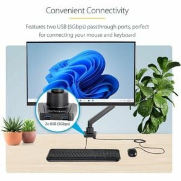Imagen de STARTECH - SOPORTE DE ESCRITORIO CON BRAZ O PARA MONITOR - 2 PUERTOS USB 3.0