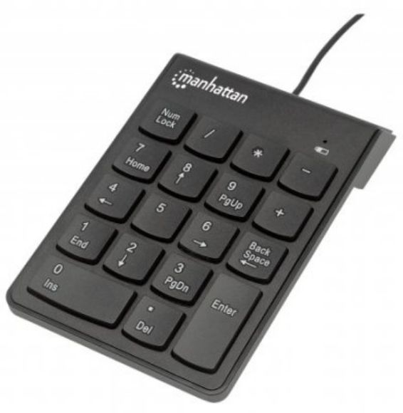 Imagen de PAQ. C/2 - MANHATTAN - TECLADO NUMERICO USB NEGRO                                            