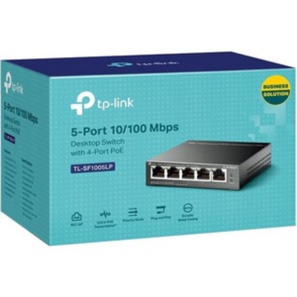 Imagen de TP-LINK - 5-PORT 10/100 MBPS DESKTOP SWITCH WITH 4-PORT POE