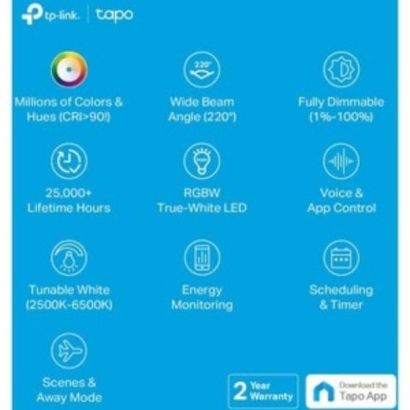 Imagen de TP-LINK - SMART WI-FI LIGHT BULB MULTICOLOR