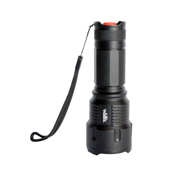 Imagen de WALLIS - LINTERNA DE LUZ LED, BATERÍA RECARGABLE INCLUIDA C/CARGADOR, TUBO P/3 PILAS AA, NEGRO