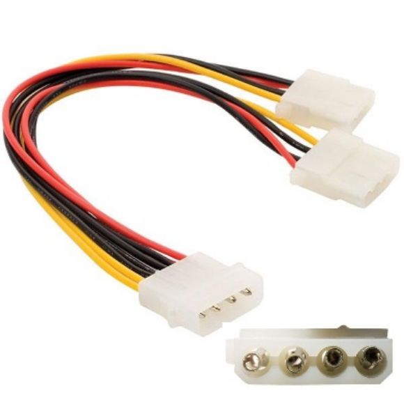 Imagen de PAQ. C/10 - DTC - B-ROBOTIX - CABLE ALIMENTACIÓN INTERNO "Y" 20 CMS. 2*25 HEMBRA