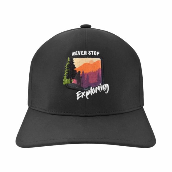 Imagen de SION - GORRA REPELENTE AL AGUA, EXPANDEX, NEVER STOP EXPLORING, NEGRO