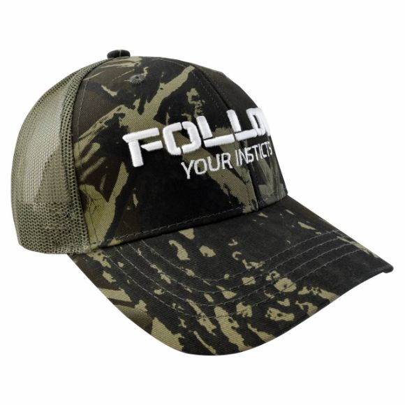 Imagen de SION - GORRA CON MALLA Y AJUSTADOR, FOLLOW YOUR INSTICTS , VERDE CAMUFLAJE