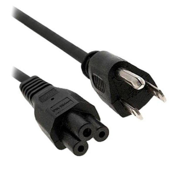 Imagen de PAQ. C/3 - DTC - B-ROBOTIX - CABLE CORRIENTE PARA LAPTOP TIPO TRÉBOL 1.8 MTS.