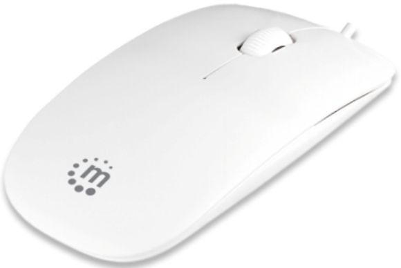 Imagen de PAQ. C/3 - MANHATTAN - MOUSE ECONOMICO USB BLANCO                                            