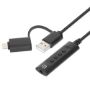 Imagen de MANHATTAN - CONVERTIDOR USB 2.0 / USB-C A TARJETA SONIDO 3.5 MM, CABLE CON CONTROLES