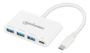 Imagen de MANHATTAN - HUB USB-C  3 PTOS A + 1 PTO C PD, 5GBPS, BLANCO