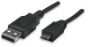 Imagen de PAQ. C/5 - MANHATTAN - CABLE USB V2.0 A-MICRO B 0.5M NEG BB                                  