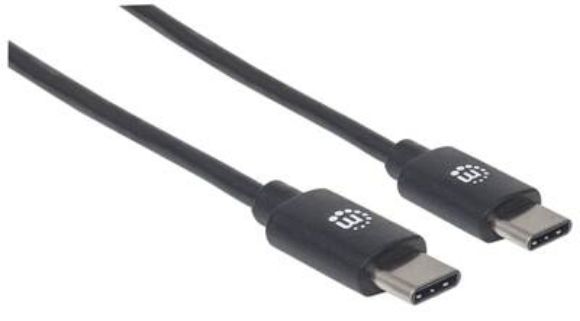Imagen de PAQ. C/2 - MANHATTAN - CABLE USB-C V2.0, C-C 2.0M NEGRO 480MBPS