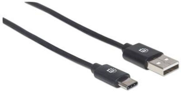Imagen de MANHATTAN - CABLE USB-C V2.0, C-A 3.0M NEGRO 480MBPS