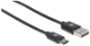 Imagen de MANHATTAN - CABLE USB-C V2.0, C-A 3.0M NEGRO 480MBPS