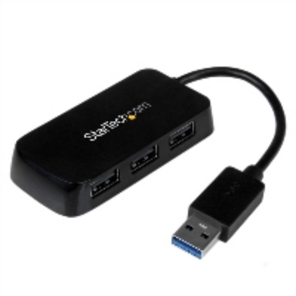 Imagen de STARTECH - CONCENTRADOR HUB USB 3.0 4 PUERTOS PARA LAPTOP NEGRO .