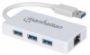 Imagen de MANHATTAN - TARJETA RED GB USB V3.0 + HUB 3 PTOS MH