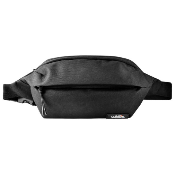 Imagen de WALLIS - CANGURERA C/COMPARTIMIENTOS, CORREA AJUSTABLE, 24/36X11X6 CM, NEGRO (PROTECCIÓN RFID)