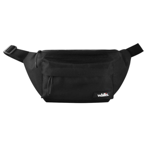 Imagen de WALLIS - CANGURERA C/COMPARTIMIENTOS, CORREA AJUSTABLE, 35X19X9 CM, NEGRO