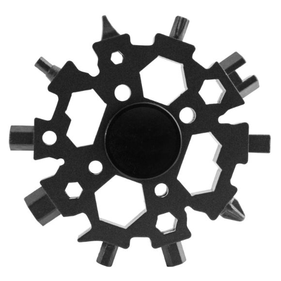 Imagen de WALLIS - MULTIHERRAMIENTA UNIVERSAL DE 22 USOS, 6.6 CM DIÁMETRO, ACERO INOXIDABLE NEGRO, BLISTER