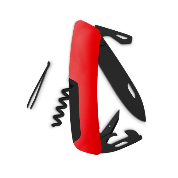 Imagen de SWIZA - NAVAJA ALLBLACK STANDARD D03, 11 FUNCIONES, ROJO