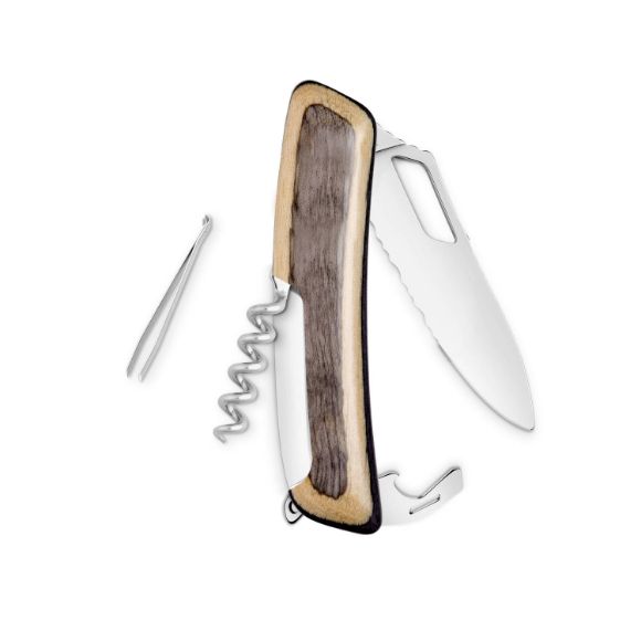 Imagen de SWIZA - NAVAJA ORIGINAL SINGLE HAND WINEMAKER SH01 R-WM, 7 FUNCIONES, MADERA LAMINADA BLANCA