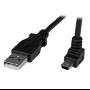 Imagen de PAQ. C/2 - STARTECH - CABLE 2M MINI USB B A USB A ACODADO HACIA ABAJO ADAPTADOR
