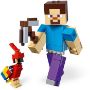Imagen de LEGO - 21148 MINECRAFT BIGFIG STEVE CON LORO 159 PZAS.