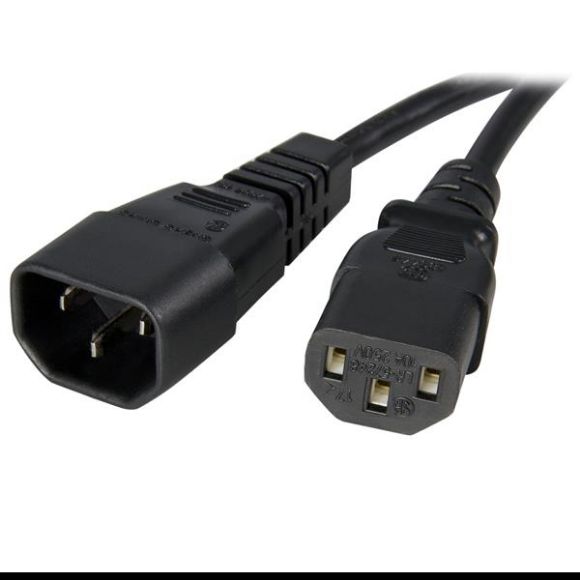 Imagen de STARTECH - CABLE 1.8M ALIMENTACION PC EXTENSOR C14 AC13 CALIBRE 14AWG .