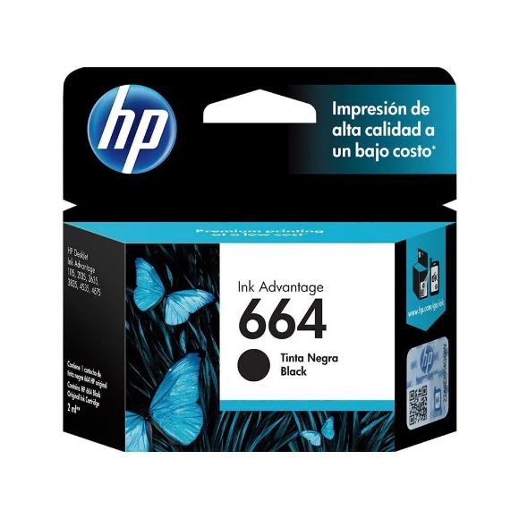 Imagen de HEWLETT PACKARD - TINTA NEGRA HP 664 F6V29AL