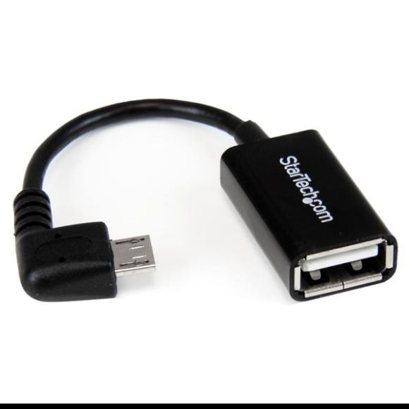 Imagen de PAQ. C/3 - STARTECH - CABLE ADAPTADOR MICROUSB A USB OTG 12CM ACODADO MACHO HEMBRA .