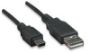 Imagen de PAQ. C/5 - MANHATTAN - CABLE USB V2.0 A-MINI B 1.8M NEGRO                                    