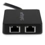 Imagen de STARTECH - TARJETA ETHERNET 2 PUERTOS RJ45 EXTERNA USB 3.0 CON 1X USB A