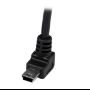 Imagen de PAQ. C/3 - STARTECH - CABLE 1M MINI USB B A USB A ACODADO HACIA ARRIBA ADAPTADOR .