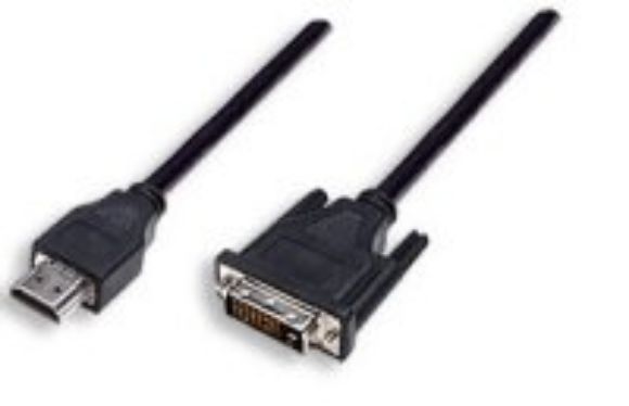 Imagen de PAQ. C/2 - MANHATTAN - CABLE VIDEO HDMI - DVI-D M-M  1.8M                                    