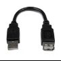Imagen de PAQ. C/2 - STARTECH - CABLE EXTENSOR USB 2.0 MACHO A HEMBRA DE 15CM .