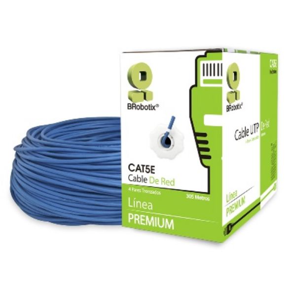 Imagen de DTC - B-ROBOTIX - BOBINA CAT5E CCA UTP 305 MTS. AZUL B-ROBOTIX 