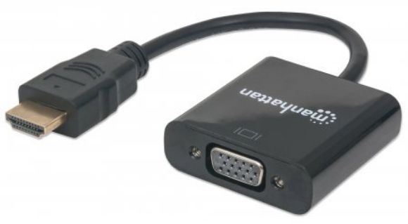 Imagen de PAQ. C/2 - MANHATTAN - CONVERTIDOR VIDEO HDMI A SVGA, NEGRO, BOLSA