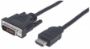Imagen de PAQ. C/2 - MANHATTAN - CABLE VIDEO HDMI - DVI-D M-M  1.8M                                    